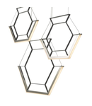 Lampa suspendata Hexagon 3 Light Pendant Black LED