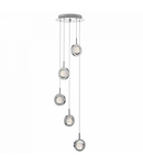 Lampa suspendata Livia 5 Light Cluster Pendant Polished Chrome Glass LED