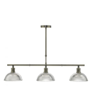 Lampa suspendata Dara 3 Light Bar Pendant Antique Brass & Glass