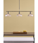 Lampa suspendata Dara 3 Light Bar Pendant Antique Brass & Glass