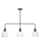 Lampa suspendata Arvin 3 Light Bar Pendant Antique Chrome & Glass