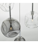 Lampa suspendata Quinn 6 Light Cluster Pendant Smoked & Clear Glass