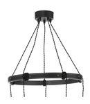 Lampa suspendata Ivan 5 Light Pendant Rustic Wood Aged Brass Detail