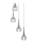 Lampa suspendata Lyall 5 Light Pendant Polished Chrome Glass