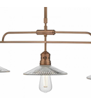 Lampa suspendata Adeline Bar Pendant Brushed Copper & Glass