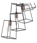 Lampa suspendata Tower 6 Light Cluster Pendant Matt Black & Copper