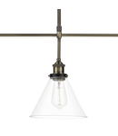 Lampa suspendata Ray 3 Light Bar Pendant Antique Brass Clear