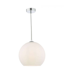 Lampa suspendata Ryce Pendant Polished Chrome Opal Glass