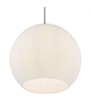 Lampa suspendata Ryce Pendant Polished Chrome Opal Glass