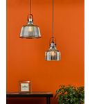 Lampa suspendata Rhode Single Pendant Polished Chrome Smoked Glass