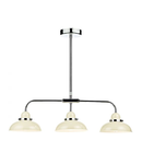 Lampa suspendata Dynamo 3 Light Bar Pendant Cream and Polished Chrome