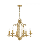 Lampa suspendata Miette 6 Light Pendant Antique Gold Leaf