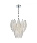 Lampa suspendata Maeve 6 Light Pendant Polished Chrome Textured Glass