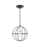 Lampa suspendata Javari 1 Light Pendant Matt Black/Polished Chrome