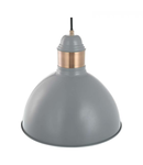 Lampa suspendata Frederick 1 Light Single Pendant Grey Satin Copper