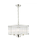 Lampa suspendata Eveyln 3 Light Pendant Polished Nickel Glass