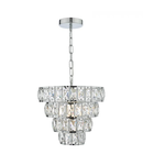 Lampa suspendata Cerys Single Pendant Polished Chrome Crystal