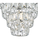 Lampa suspendata Cerys Single Pendant Polished Chrome Crystal