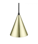 Lampa suspendata Branco 1 Light Pendant Matt Black And Satin Gold