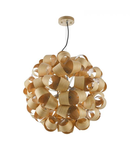 Lampa suspendata Ayna 6 Light Single Pendant Real Ash Veneer Satin Nickel