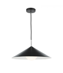 Lampa suspendata Apex 1 Light Single Pendant Matt Black Polished Chrome