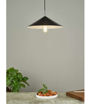 Lampa suspendata Apex 1 Light Single Pendant Matt Black Polished Chrome