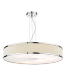 Lampa suspendata Alvaro 6 Light Single Pendant Polished Chrome Ivory