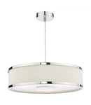 Lampa suspendata Alvaro 3 Light Single Pendant Polished Chrome Ivory