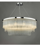 Lampa suspendata Alpheios 12 Light Chandelier Polished Chrome Glass
