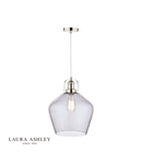 Lampa suspendata Laura Ashley Rye Pendant Polished Nickel Smoked Glass