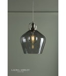 Lampa suspendata Laura Ashley Rye Pendant Polished Nickel Smoked Glass