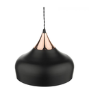 Lampa suspendata Gaucho 1 Light Single Pendant Black And Copper