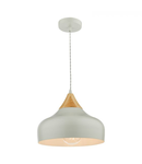 Lampa suspendata Gaucho 1 Light Single Pendant Grey And Wood