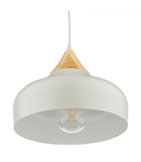 Lampa suspendata Gaucho 1 Light Single Pendant Grey And Wood