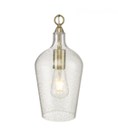 Lampa suspendata Nida Pendant Antique Brass Glass