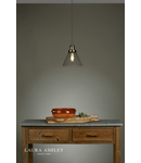 Lampa suspendata Laura Ashley Isaac Pendant Antique Brass Glass