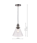 Lampa suspendata Laura Ashley Isaac Pendant Satin Nickel Glass