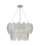 Lampa suspendata Phillipa 3 Light Pendant Clear Glass And Polished Chrome