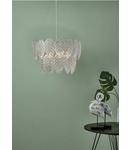 Lampa suspendata Phillipa 3 Light Pendant Clear Glass And Polished Chrome