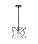 Lampa suspendata Midi 1 Light Pendant Black and Polished Chrome