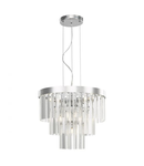 Lampa suspendata Lorant 7 Light 3 Tier Pendant Clear & Polished Chrome