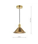Lampa suspendata Hadano Pendant Natural Brass With Aged Brass Shade