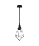 Lampa suspendata Gianni 1 Light Pendant Black, Polished Chrome & Glass