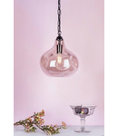 Lampa suspendata Esarosa 1 Light Pendant Black Chrome And Smoked Glass