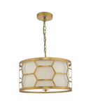 Lampa suspendata Epstein 3 Light Pendant Gold With Ivory Shade