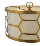 Lampa suspendata Epstein 3 Light Pendant Gold With Ivory Shade