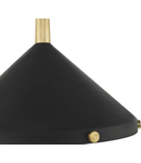 Lampa suspendata Edena 1 Light Pendant Matt Black And Gold Leaf