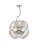 Lampa suspendata Bibiana 6 Light Pendant Polished Chrome And Clear Glass