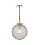 Lampa suspendata Avari 1 Light Pendant Satin Brass And Clear Frosted Glass