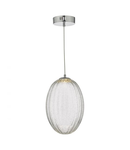 Lampa suspendata Tyona Pendant Glass & Polished Chrome LED